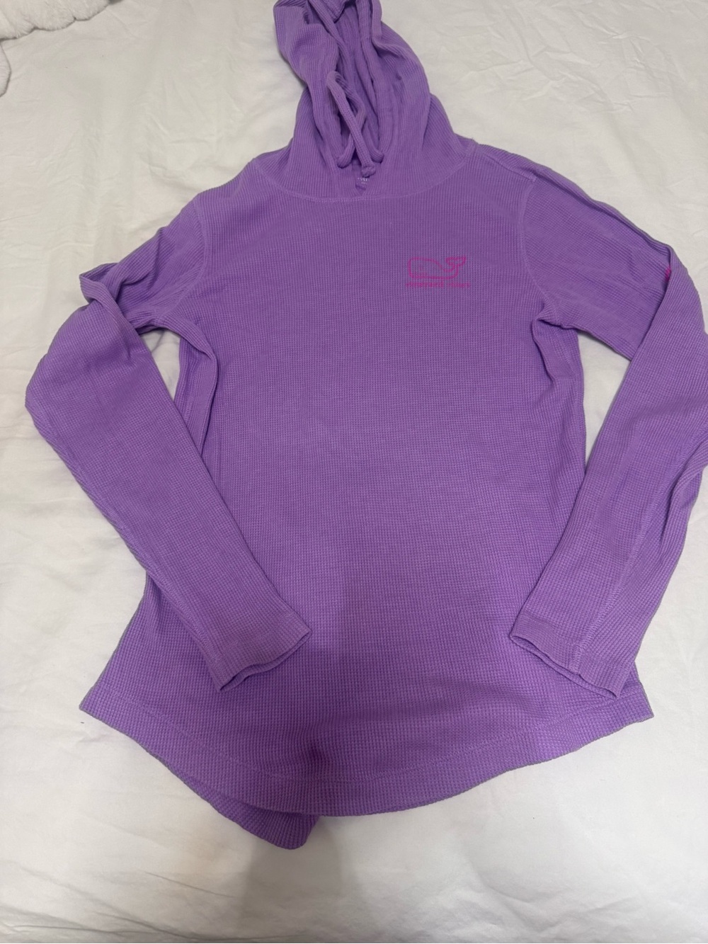 Vineyard Vines Lavender Waffle-Knit Hoodie
